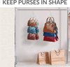 Purse Hanger Organizer for Closet, Hanging Bag Holder, Keeping Purses Visible and in Good Condition