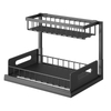 Under Sink Organizer Pull Out Cabinet Organizer 2 Tier Slide Out Sink Shelf Cabinet Storage Shelves