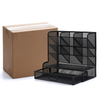 Mesh Desktop Organizer with Drawer Office Stationery Caddy Storage Boxes & Bins Accessory Supplies