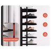 Home Stainless Steel Space Saving Shoe Rack Dormitory Stylish Open Shoe Cabinet
