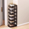 Home Stainless Steel Space Saving Shoe Rack Dormitory Stylish Open Shoe Cabinet
