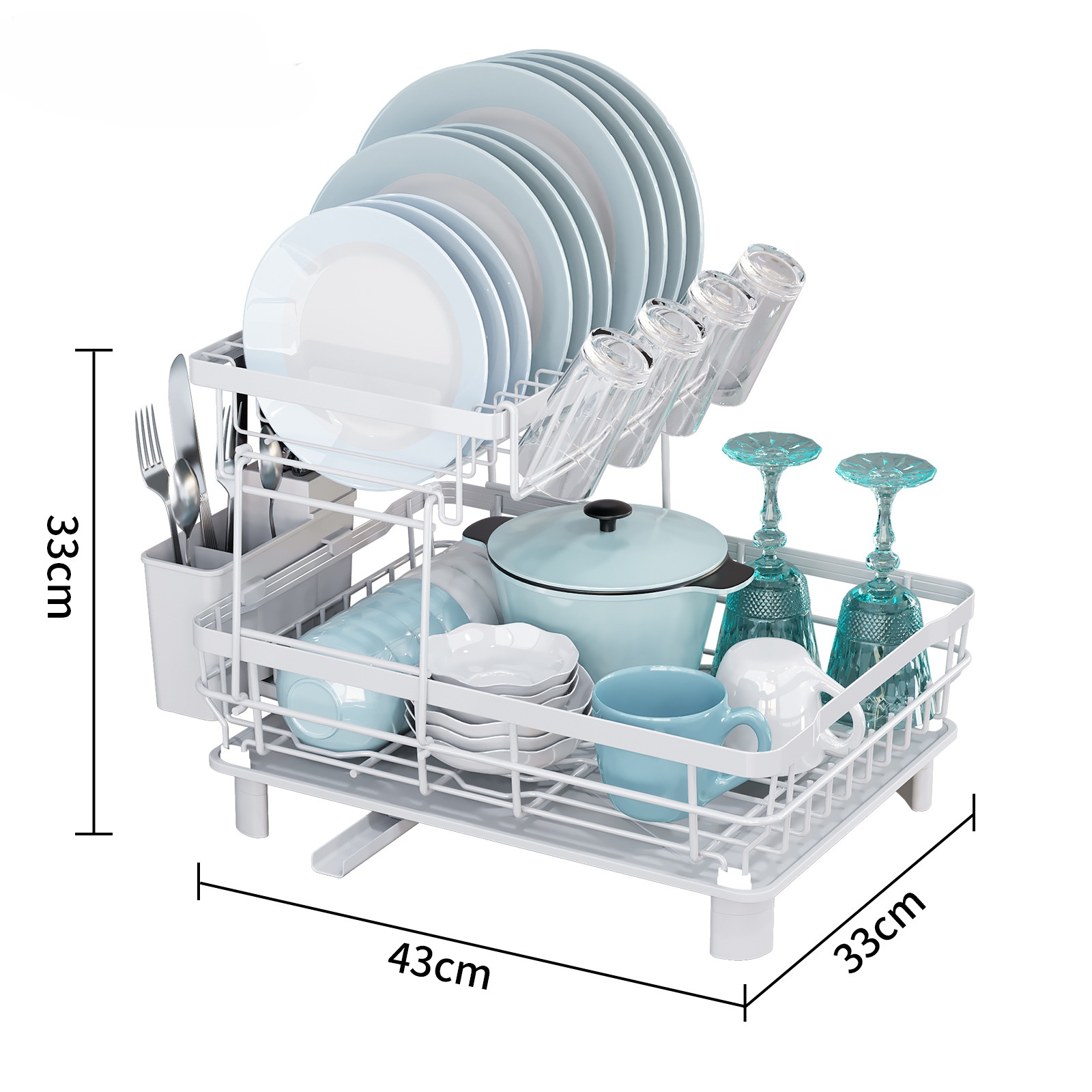 Kitchen Household Multifunctional Bowl and Dish Drainer Storage Organizer Shelf