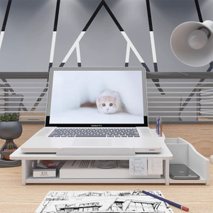 Multifunctional Laptop Stand Office Dormitory Computer Booster Rack Desk Storage Holder