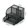 Multifunctional Mesh Desk Organizer with Drawer Functional Office Desktop Organizers and Stationery Caddy for Supplies