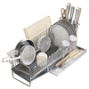 Multifunctional Stainless Steel Countertop Organizer Household Utensils Draining Dish Rack Kitchen Storage Holders