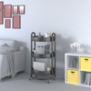 Rolling Carts Trolley 3-tier Cart Metal Kitchen Storage Cart Stainless Steel Modern Storage Holders & Racks Customized Logo