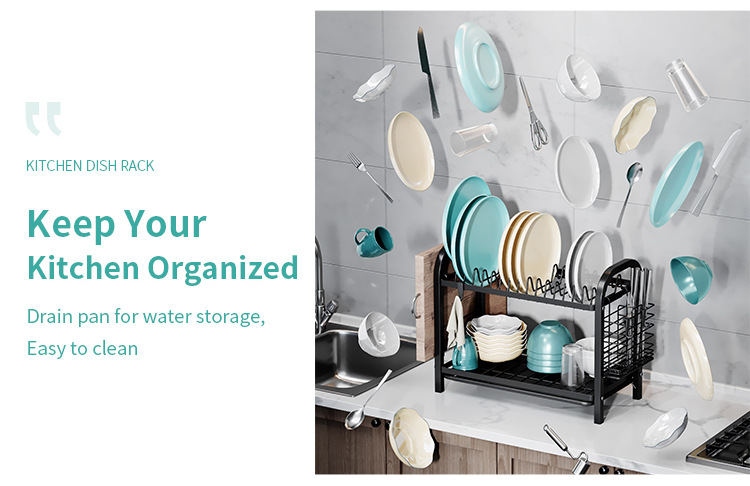 Kitchen Shelf Household Single Tier Desktop Dish Bowl Drainer Storage Rack