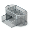 Mesh Desk Organizer, Desk Accessories with Drawers, Pencil Holder for Desk with 9 Compartments for Office Supplies