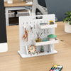 Store Hot Sale PVC Pegboard Organizer Set Desktop Pegboard Storage Racks