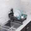 Rustproof Dish Rack for Kitchen Counter Sturdy Dish Drainer with Drainboard and Utensil Holder for Various Kitchenware