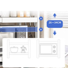 Upgraded Reinforced Model Microwave Oven Storage Rack Double Tier Retractable Kitchen Organization