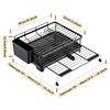 Black Extendable Dish Rack Sink Drying Dish Drainer for Kitchen Counter Dish Strainer with Utensil Holder