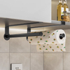 Wall Mounted Kitchen Paper Towel Holder Metal No Punch Holes