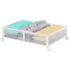 Bedroom Metal Removable Shelf Foldable Underbed Drawer Clothes Organizer