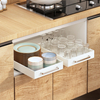 2 Pack Peel and Stick Pull Out Drawers Slide Out Drawers for Kitchen Cabinets Stand Type Installation for Easy Storage