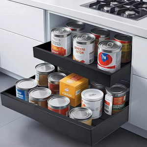 Adhesive Nano Film Pull Out Drawer Expandable Pull Out Cabinet Organizer for Storage Use