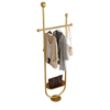 Light Luxury Marble Base Artistic Floor Clothes Rack Saves Space