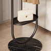 Light Luxury Marble Base Artistic Floor Clothes Rack Saves Space