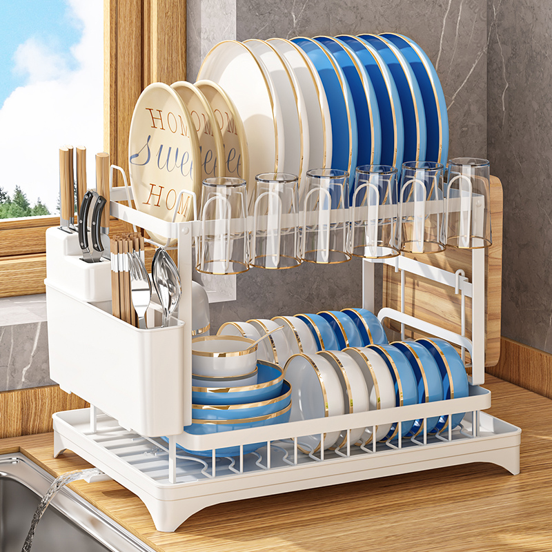 Multifunctional Kitchen Household Dish Drainage Storage Rack Water Filter Bowl Holder