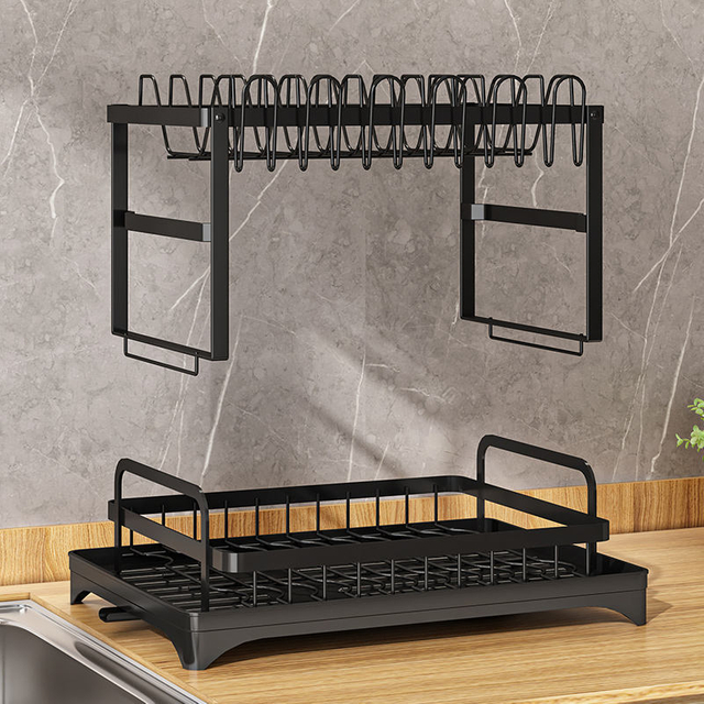 Multifunctional Kitchen Household Dish Drainage Storage Rack Water Filter Bowl Holder