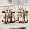 Multi-Layer Desktop Cosmetic Shelf Dresser and Skin Care Organizer with Wash Basket for Dormitory or Bathroom Storage Use