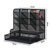Mesh Desktop Organizer with Drawer Office Stationery Caddy Storage Boxes & Bins Accessory Supplies
