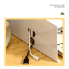Monitor Stand Riser White 2 Tiers Metal Desk Shelf Computer Screen Stand with Storage for Desktop