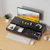 Metal Computer Monitor Booster Stand Office Desktop Computer Drawer Storage Stand