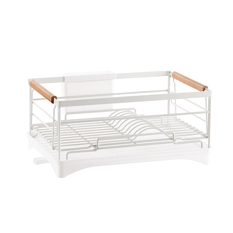 Kitchen Factory Direct Single-Tier Stainless Steel Dish Draining Storage Rack Holder