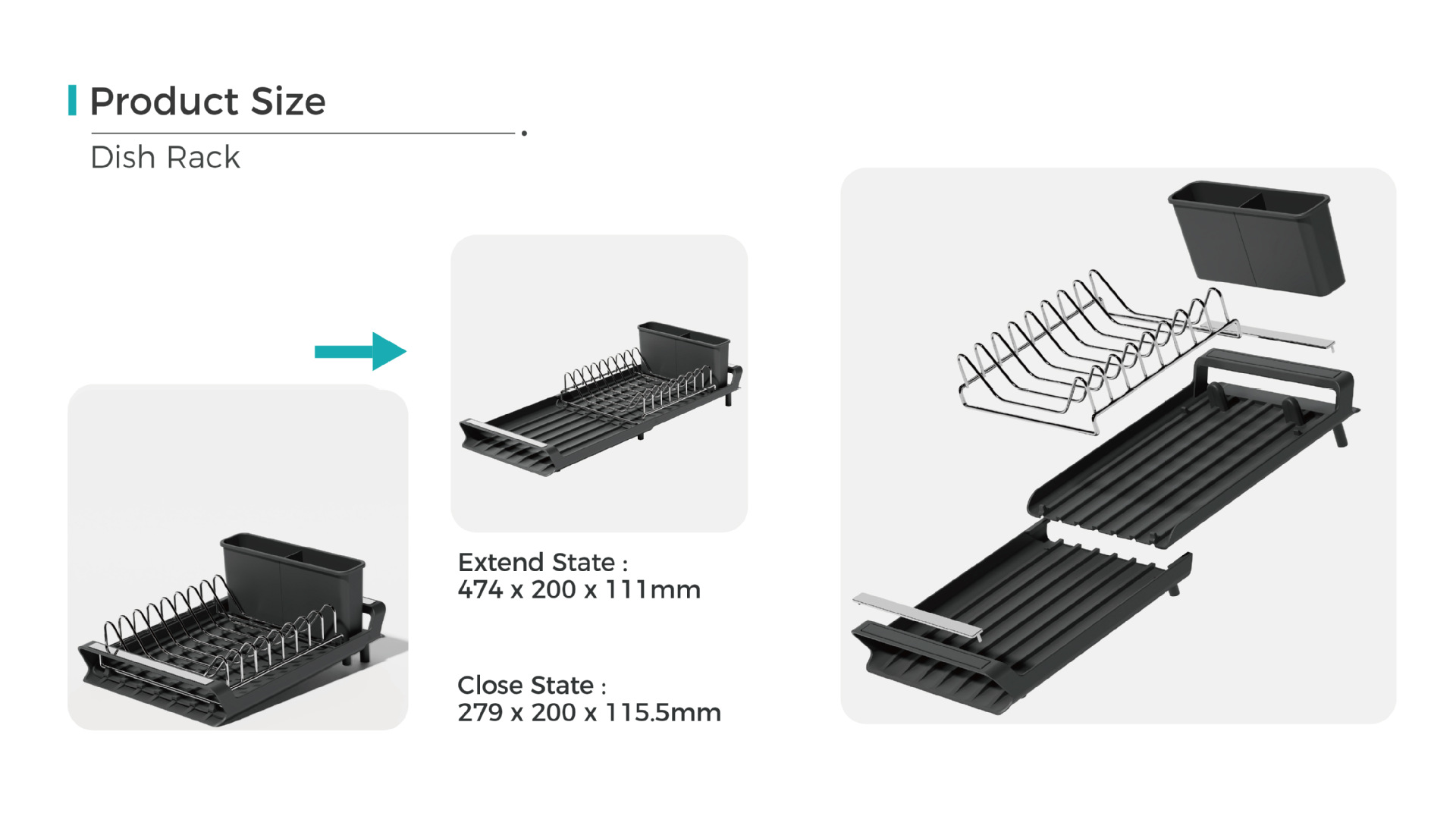 Cross-Border Multifunctional Telescopic Dish Draining Rack Single Kitchen Knife Fork Chopsticks Sink Cutlery Storage Holder