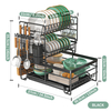 Cross-Border Multi-Functional Kitchen Anti-Rust Countertop Double Draining Bowl Dish Storage Racks