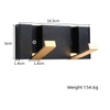 Modern Waterproof Black Wall Hooks Foldable Towel Hooks for Bathrooms Coat Hooks Wall Mounted