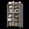 Carbon Steel Mobile Metal Storage Cabinet with Wheels and Doors for Home or Office Filing for Spices and Food Storage