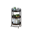 Rolling Carts Trolley 3-tier Cart Metal Kitchen Storage Cart Stainless Steel Modern Storage Holders & Racks Customized Logo