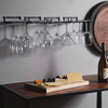 Wine Glass Rack Wine Glass Holder Under Shelf Metal Stemware Rack - Hanging Stemware Holder for Cabinet Kitchen Bar