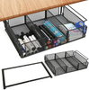Under Desk Drawer Organizer Slide Out Desk Drawer Black Metal Hidden Desktop Organizer