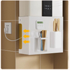 Gas Water Heater Pipe Cover White Kitchen Wall Mounted Decorative Shelf