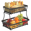 Screwless Installation Kitchen Storage Metal Wire Basket Stand for Vegetable Bread Snacks