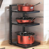 Stainless Steel Floor Shelf Under Sink Pot Pan Storage Shelf Kitchen Organizer