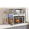 Upgraded Reinforced Model Microwave Oven Storage Rack Double Tier Retractable Kitchen Organization