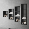 Stainless Steel Niche Cabinet Living Room Bathroom Embedded Design Wall Metal Shelf
