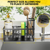 Single-Tier Standing Type Kitchen Sink Caddy Dish Sponge Organizer with Divider Easy Installation Kitchen Sink Organizer