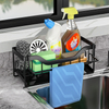 No-Hole Household Kitchen Countertop Sponge Draining Storage Rack Towel Bar + Hanging Stickers
