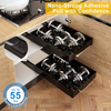 2 Pack Peel and Stick Pull Out Drawers Slide Out Drawers for Kitchen Cabinets Stand Type Installation for Easy Storage