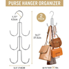 Purse Hanger Organizer for Closet, Hanging Bag Holder, Keeping Purses Visible and in Good Condition