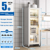 Metal Floor-to-ceiling Clip Storage Cabinet with Wheels Multifunctional Waterproof Storage Cabinet