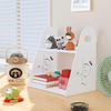 Desktop Organizer Desktop Cosmetic Jewelry Stand Shelf Rack 2 Tier Household PVC Storage Holders & Racks Customized Logo 2 Layer