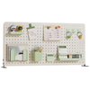 Home Office Desktop Standing Storage Shelf Vertical Metal Pegboard DIY Accessory Set