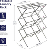 Oversized Metal Collapsible Clothes Drying Rack Essential for Air Drying Multiple Garments for Kitchen or Bathroom