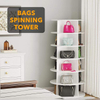 6 Tier Rotating Shoe Rack Tower Spinning Shoe Display Revolving 360 Shoe Rack Storage